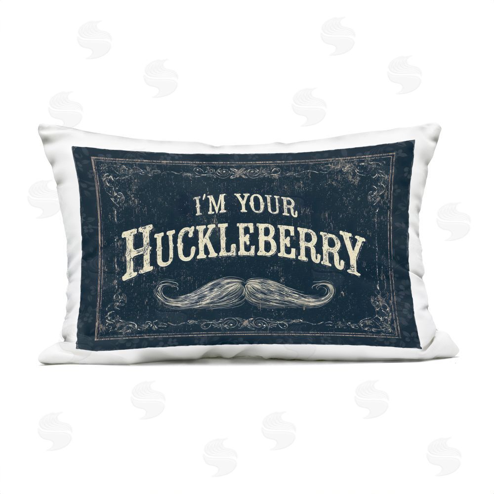 Arlington Prints I'm Your Huckleberry Outdoor Printed Lumbar Throw Pillow