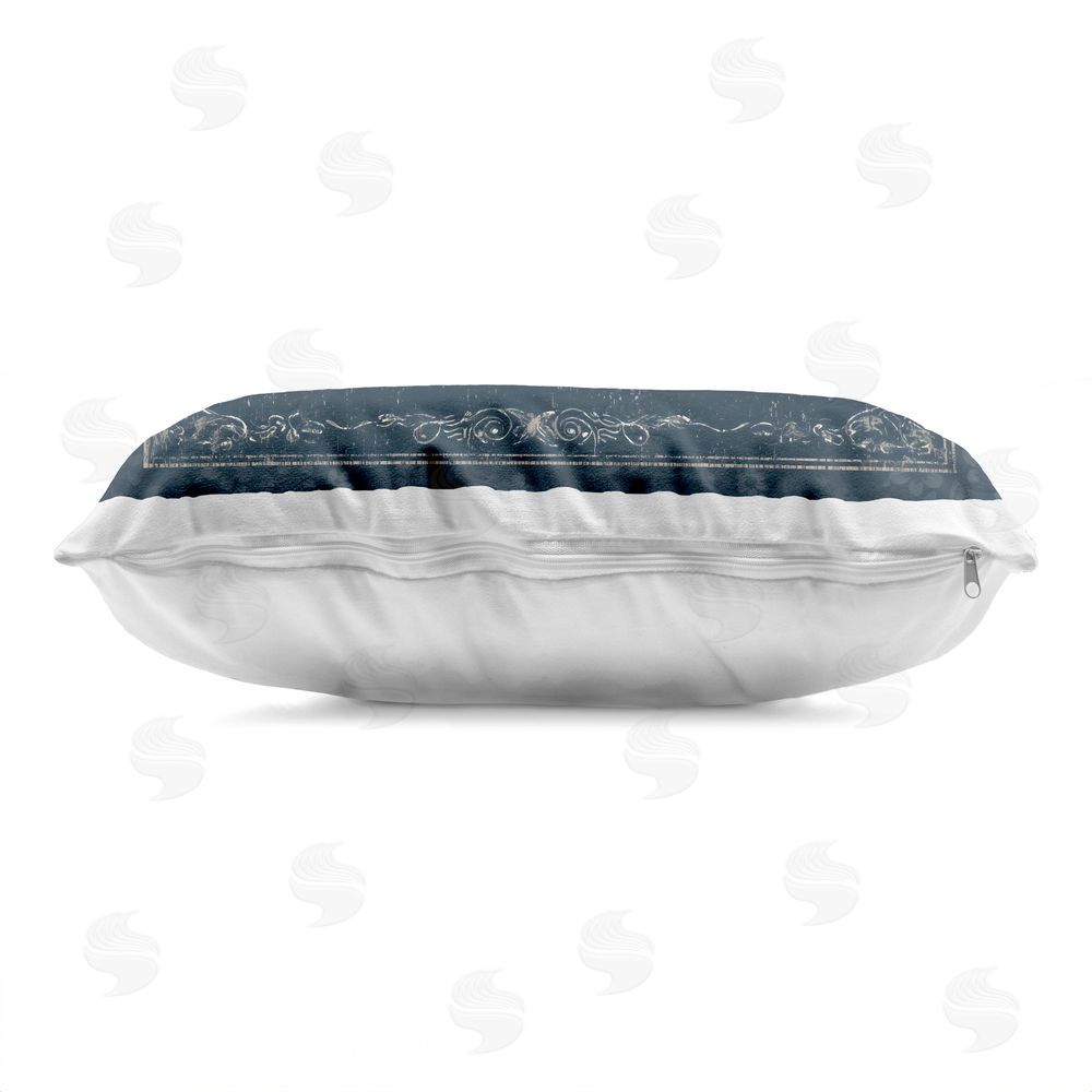 Arlington Prints I'm Your Huckleberry Printed Lumbar Throw Pillow Side View with Zipper Detail