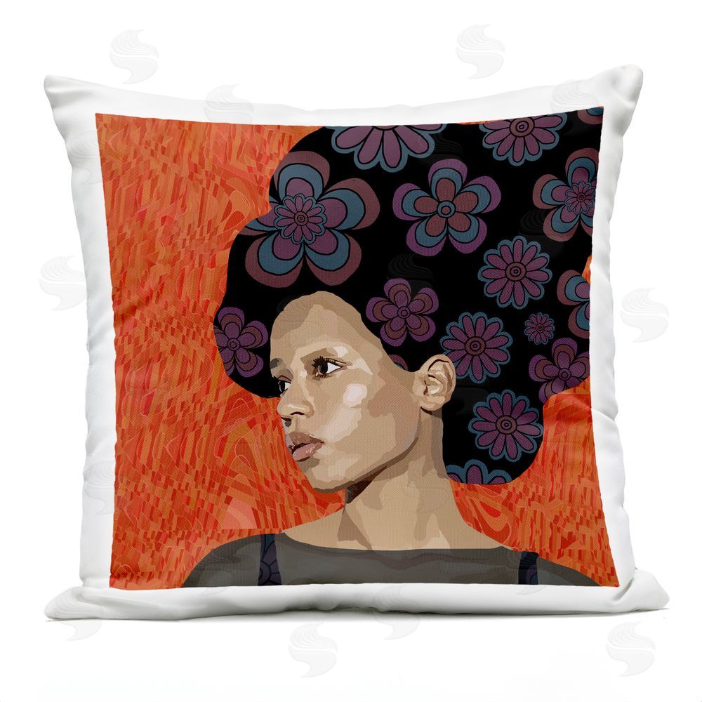 Lynnda Rakos Portrait Of A Dreamer Outdoor Quick-Dry Polyester Square Throw Pillow