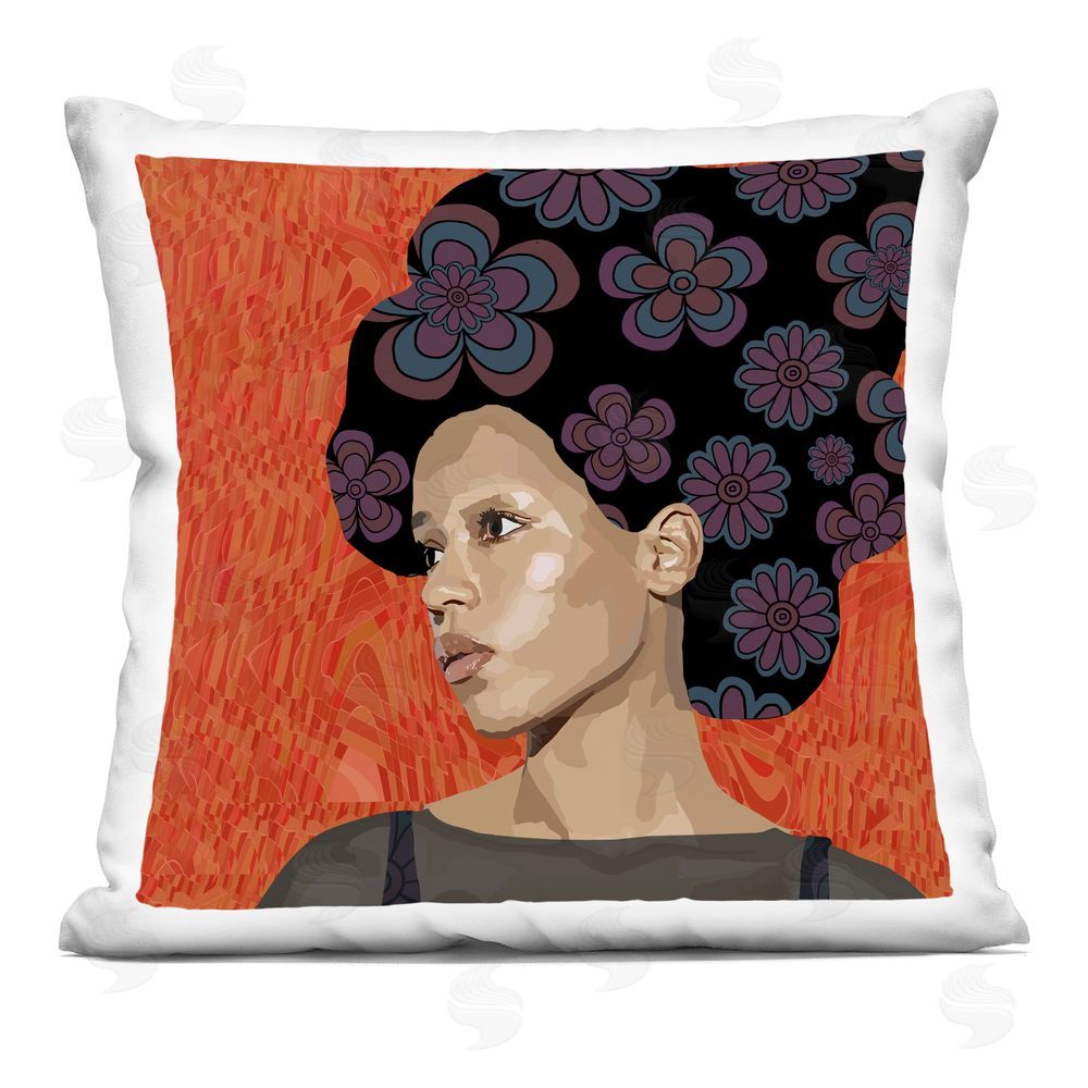 Lynnda Rakos Portrait Of A Dreamer Indoor Plush Polyester Square Throw Pillow