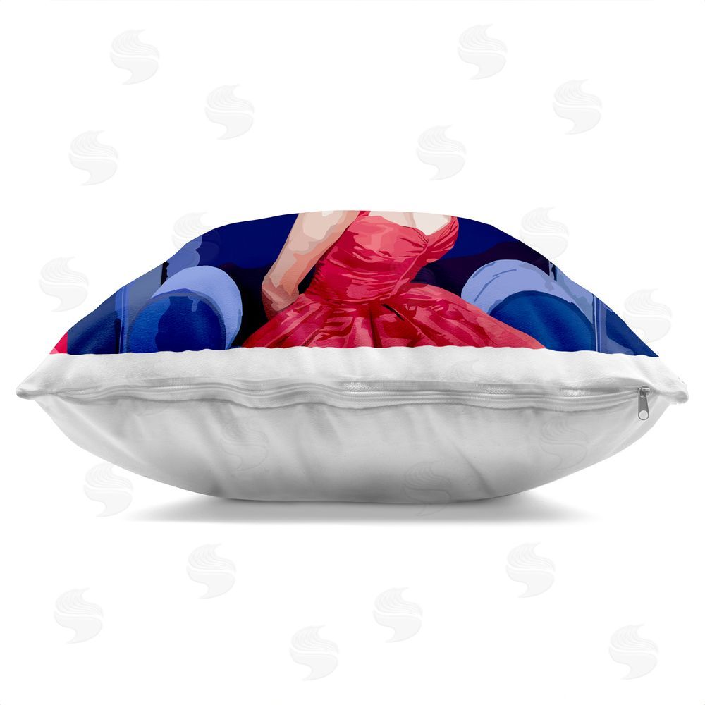 Lynnda Rakos Beauty Is An Attitude Indoor Plush Polyester Square Throw Pillow Zipper Detail