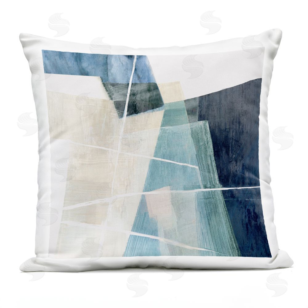 PI Studio Muted Geometric Corners Outdoor Quick-Dry Polyester Square Throw Pillow