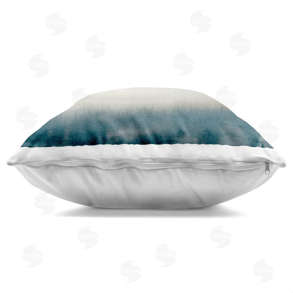 PI Studio Muted Gradient Earth Tones Indoor Plush Polyester Square Throw Pillow Zipper Detail