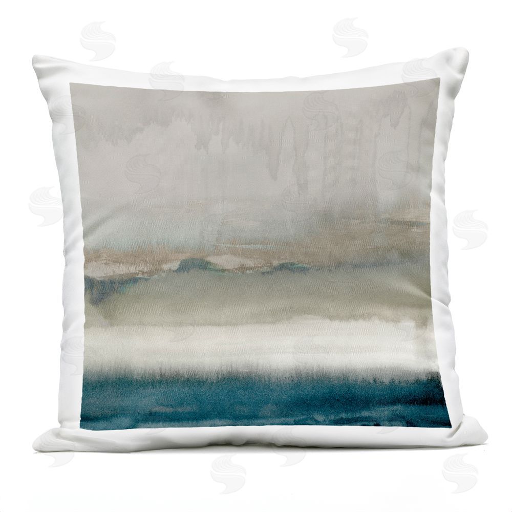 PI Studio Serene Coastal Gradient Layers Outdoor Quick-Dry Polyester Square Throw Pillow