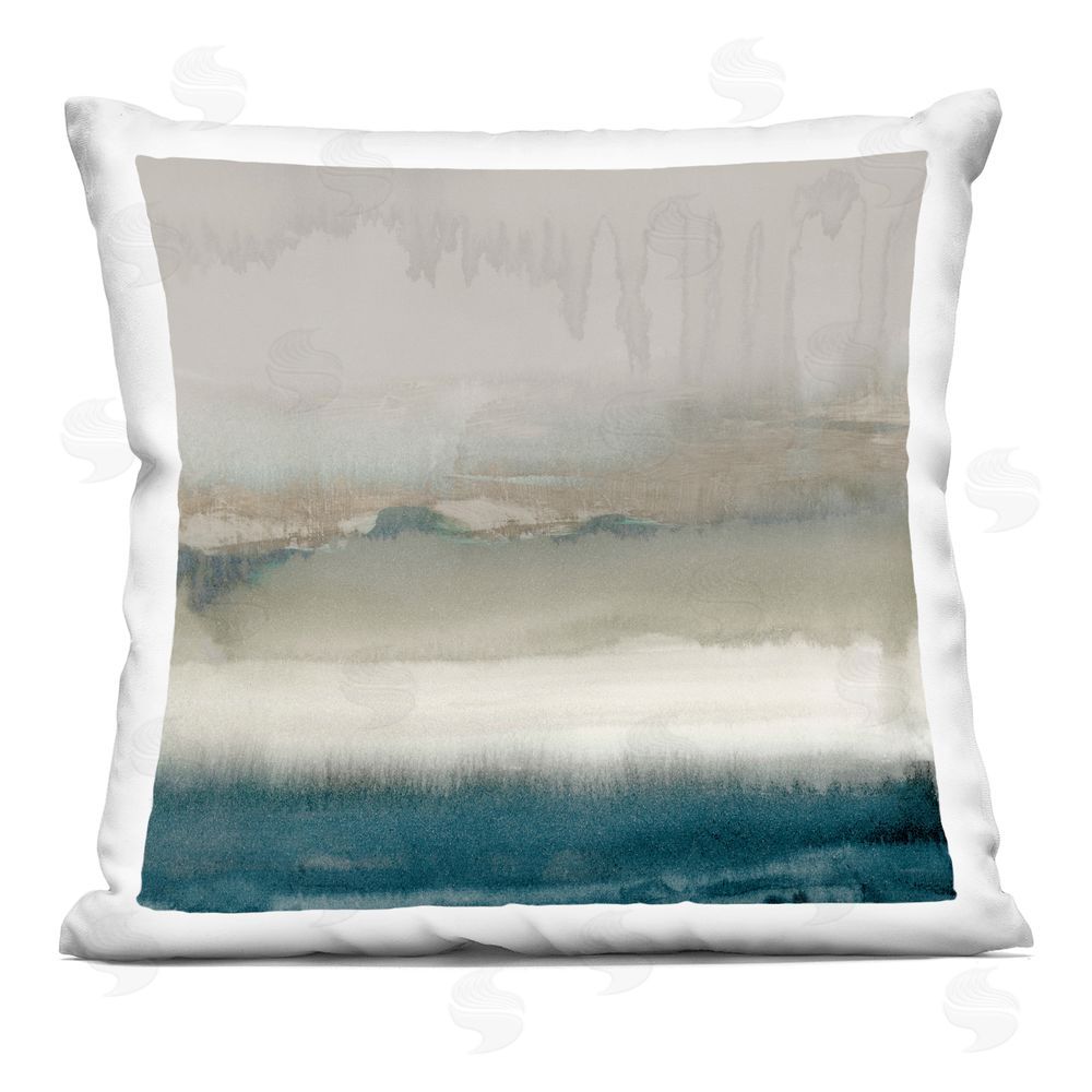 PI Studio Serene Coastal Gradient Layers Indoor Plush Polyester Square Throw Pillow