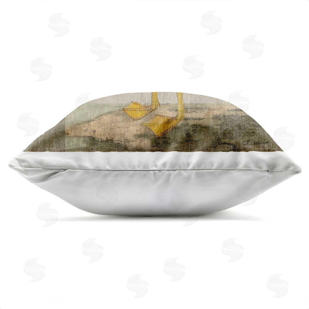 Suzanne Nicoll Little Maritime Seagull Outdoor Quick-Dry Polyester Square Throw Pillow Zipper Detail
