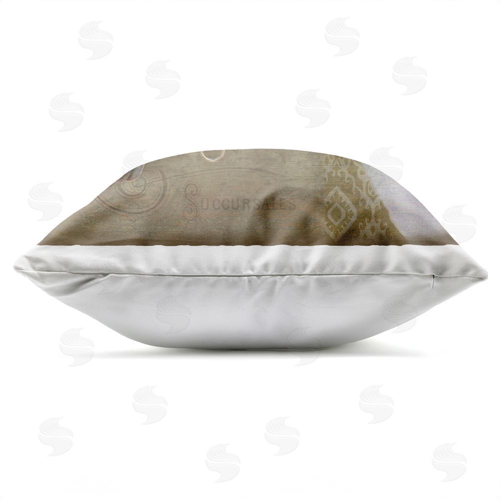 Suzanne Nicoll Boho Barnyard Horse Outdoor Quick-Dry Polyester Square Throw Pillow Zipper Detail