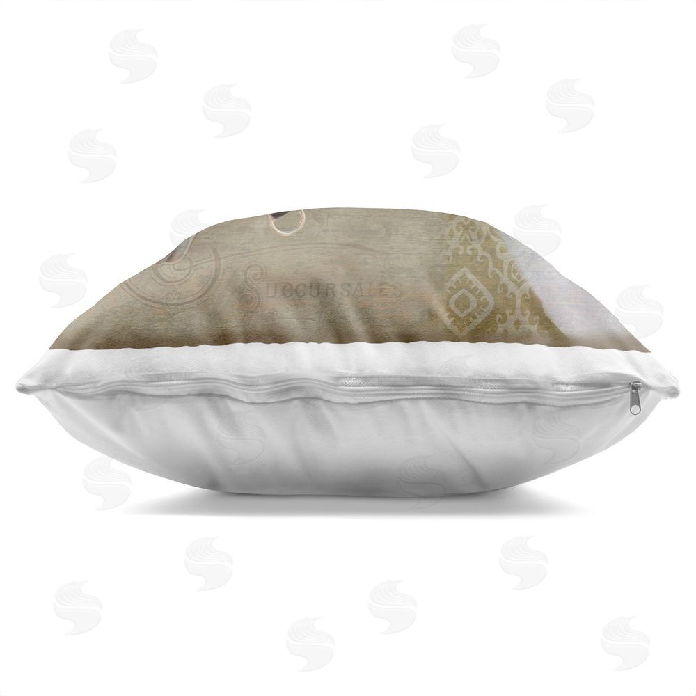 Suzanne Nicoll Boho Barnyard Horse Indoor Plush Polyester Square Throw Pillow Zipper Detail