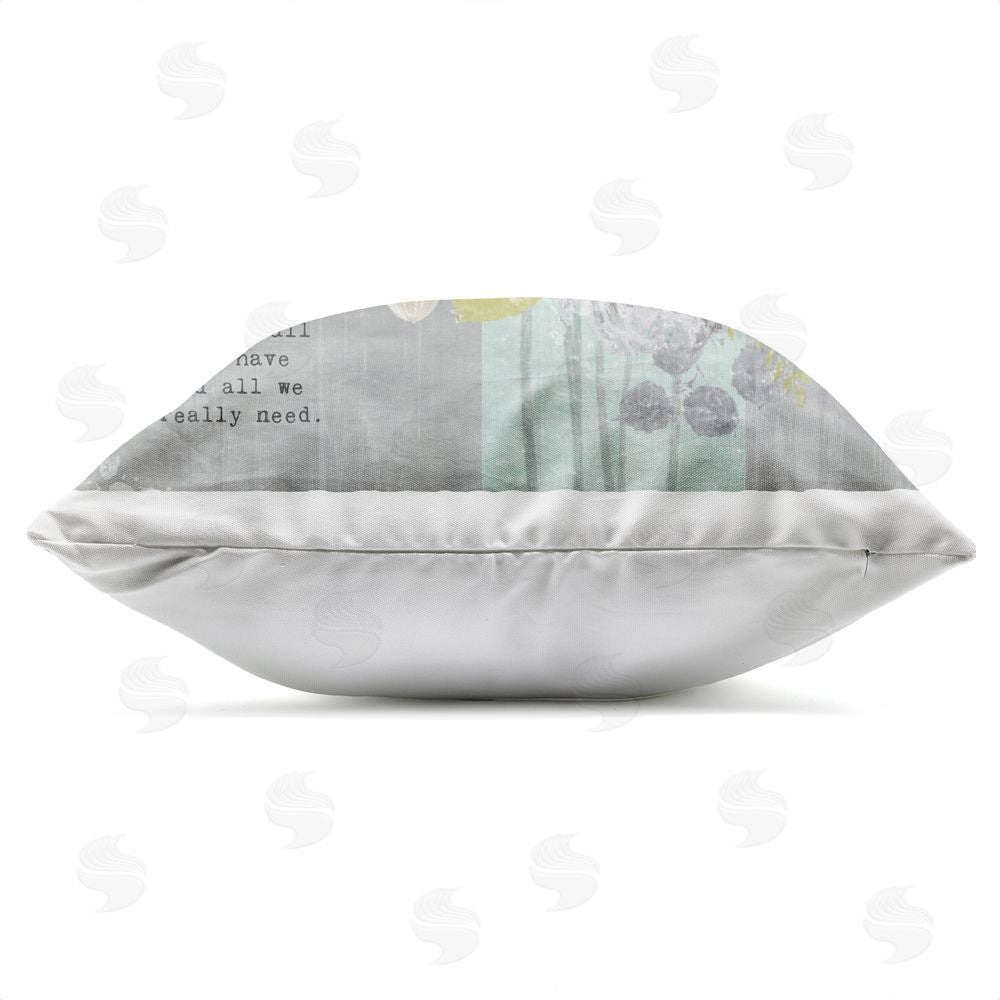 Suzanne Nicoll Happy In The Moment Outdoor Quick-Dry Polyester Square Throw Pillow Zipper Detail