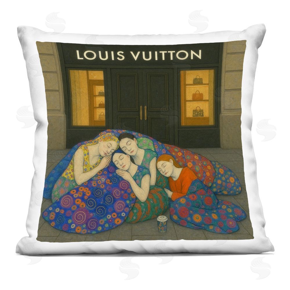 Grotto Studios Iconic Style Fashion Shop Printed Throw Pillow