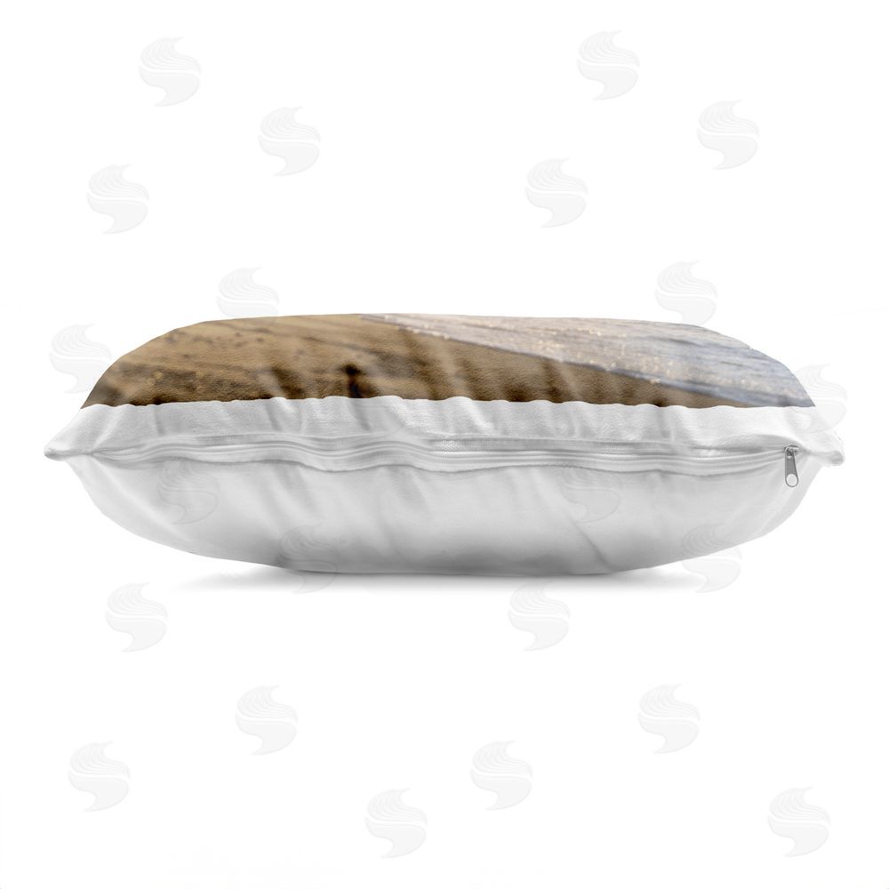Marcus Prime Gentle Seaside Breeze Indoor Plush Polyester Lumbar Pillow Zipper Detail