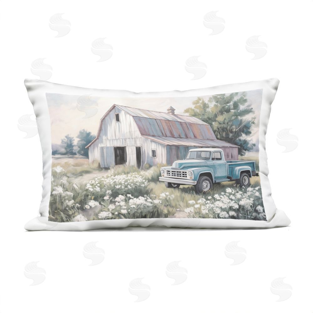 Kim Allen Pastoral Farm Dreams Outdoor Quick-Dry Polyester Lumbar Pillow