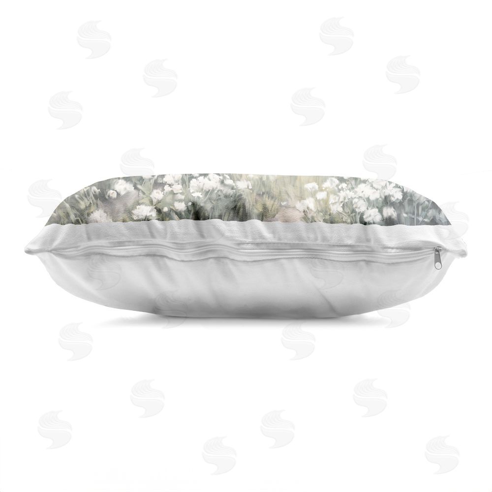 Kim Allen Pastoral Farm Dreams Indoor Plush Polyester Lumbar Pillow Zipper Detail