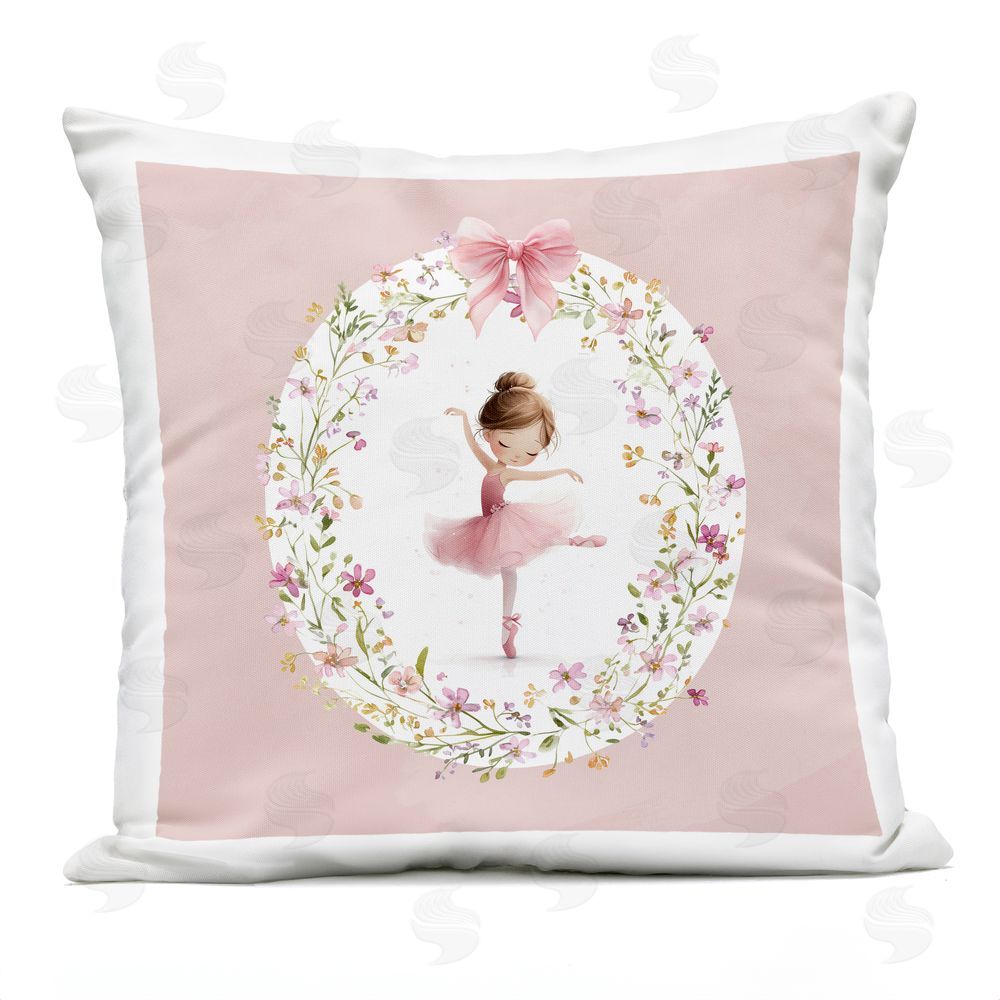 Christine Simpson Art Ballet Dancing Princess Outdoor Quick-Dry Polyester Square Throw Pillow