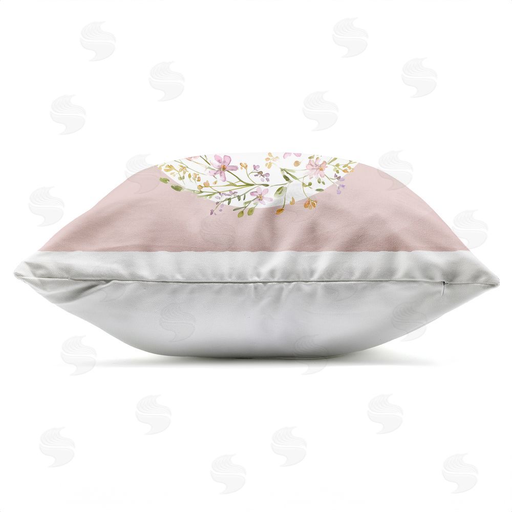 Christine Simpson Art Ballet Dancing Princess Outdoor Quick-Dry Polyester Square Throw Pillow Zipper Detail