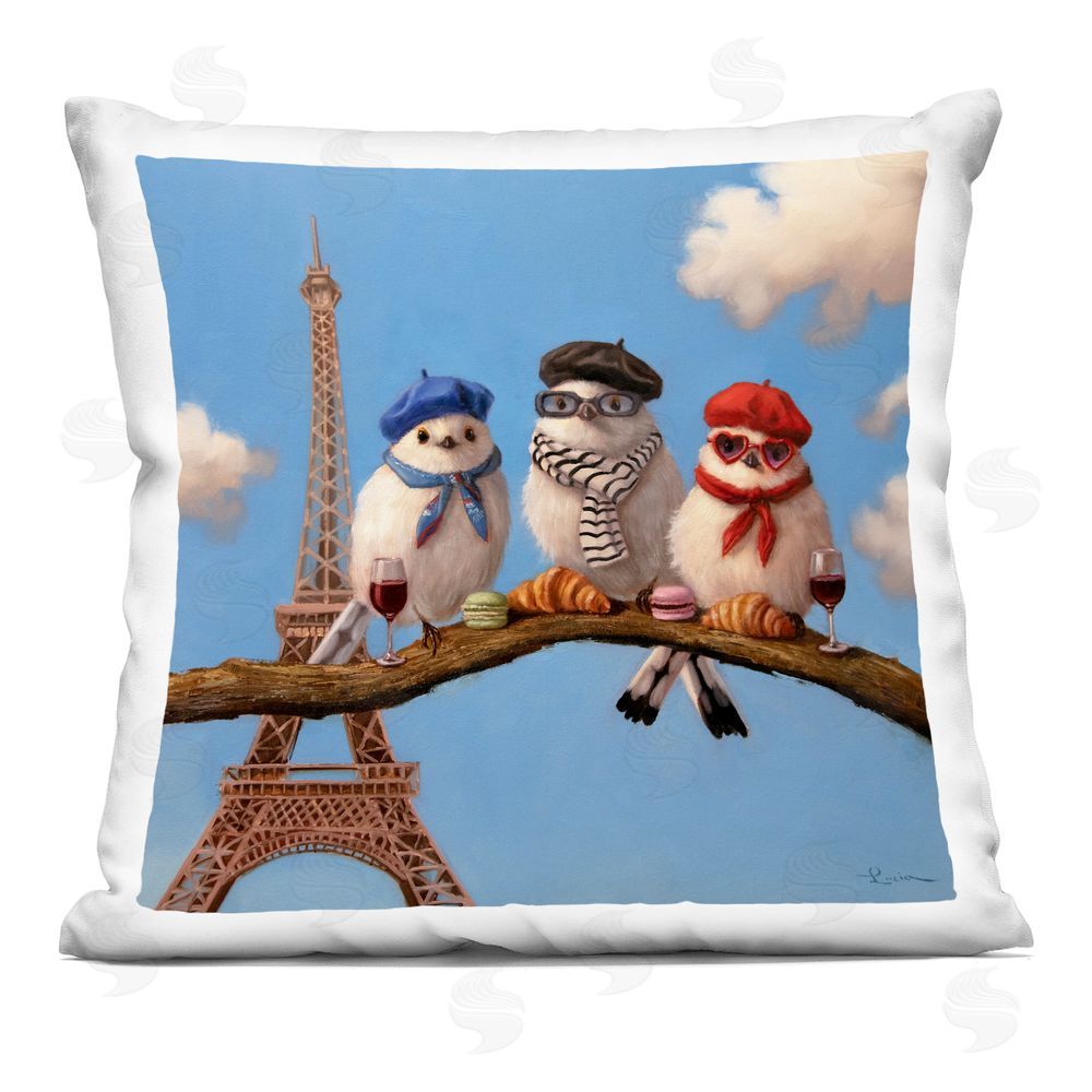 Lucia Heffernan Parisian Chic Trio Square Plush Polyester Throw Pillow