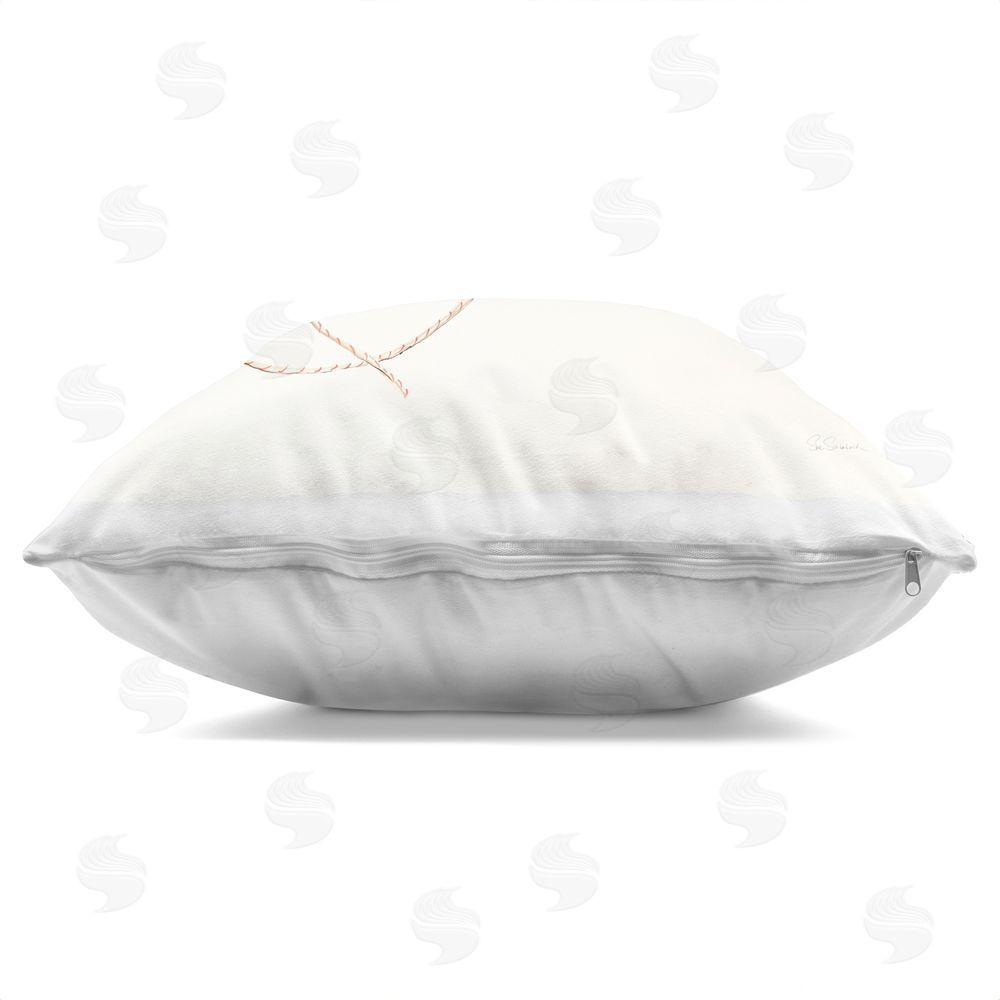 Sue Schlabach Box of Fresh Donuts Indoor Plush Polyester Square Throw Pillow Zipper Detail