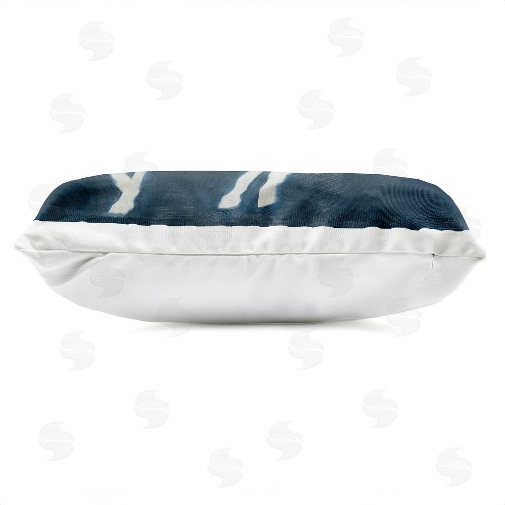 Grace Popp Luminous Horse Galloping Outdoor Quick-Dry Polyester Lumbar Pillow Zipper Detail