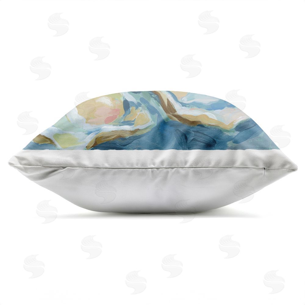 June Erica Vess Pastel Oyster Shell Collection Outdoor Quick-Dry Polyester Square Throw Pillow Zipper Detail