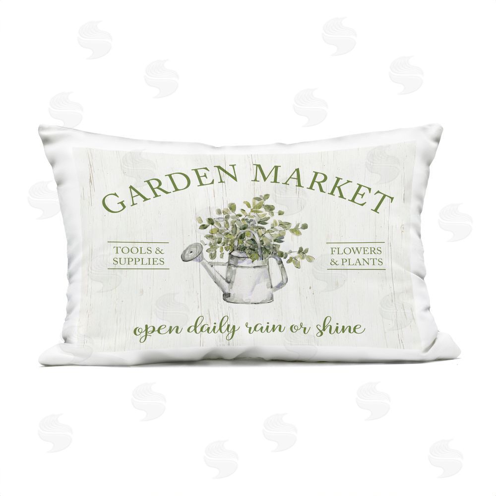 Sally Swatland Open Daily Garden Market Outdoor Quick-Dry Polyester Lumbar Pillow