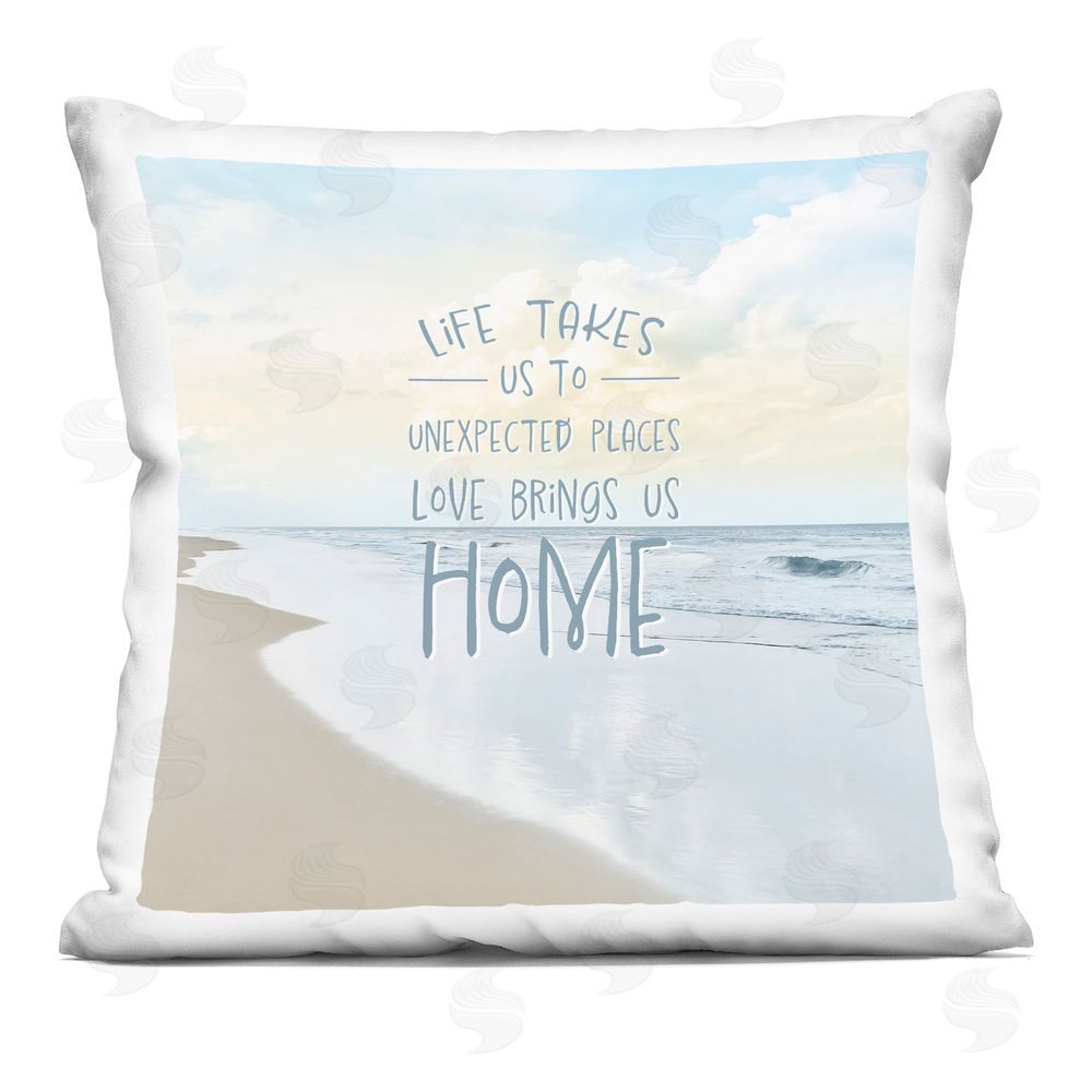 Natalie Carpentieri Love Brings Us Home Inspiration Indoor Plush Polyester Square Throw Pillow