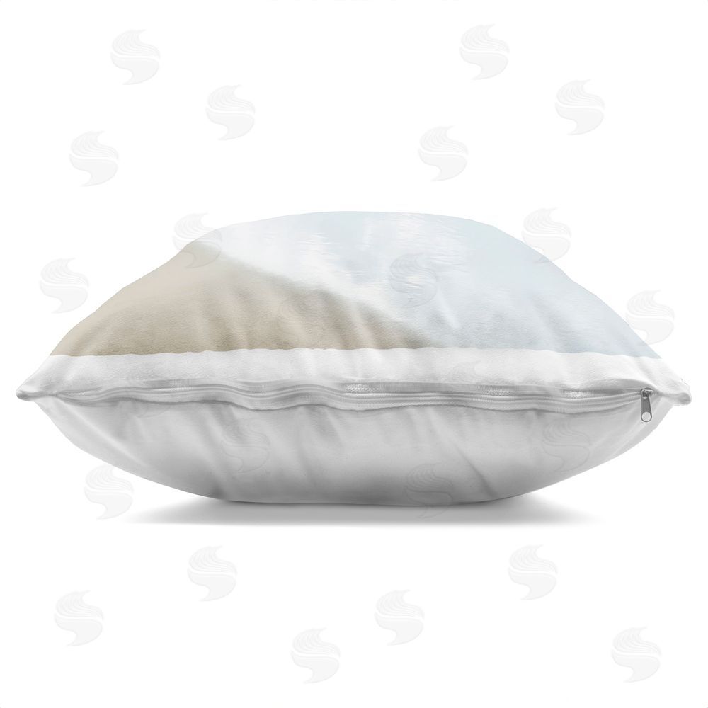 Natalie Carpentieri Love Brings Us Home Inspiration Indoor Plush Polyester Square Throw Pillow Zipper Detail