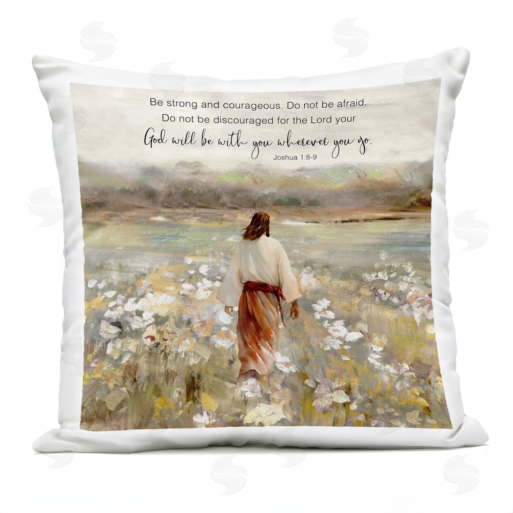 Sally Swatland God With You Wherever Outdoor Quick-Dry Polyester Square Throw Pillow