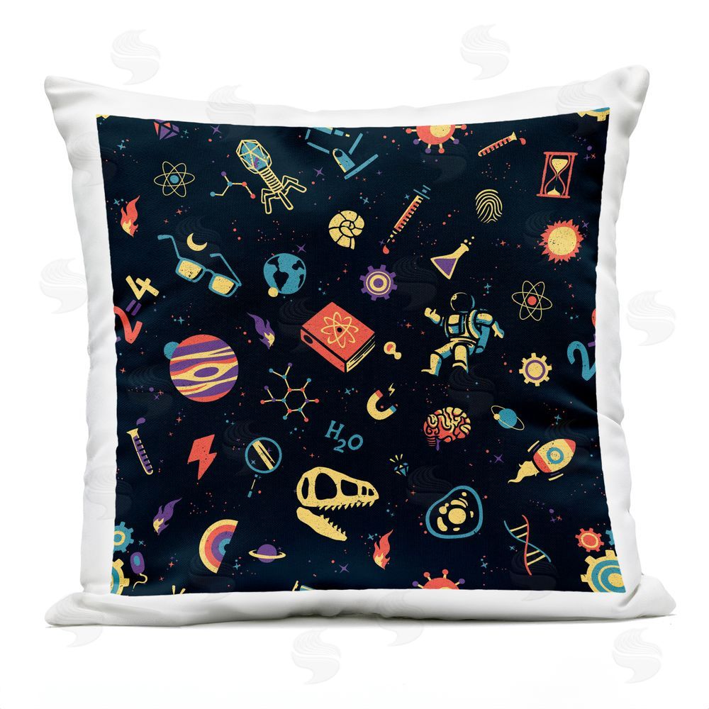 Tobe Fonseca Retro Science Pattern Outdoor Quick-Dry Polyester Square Throw Pillow