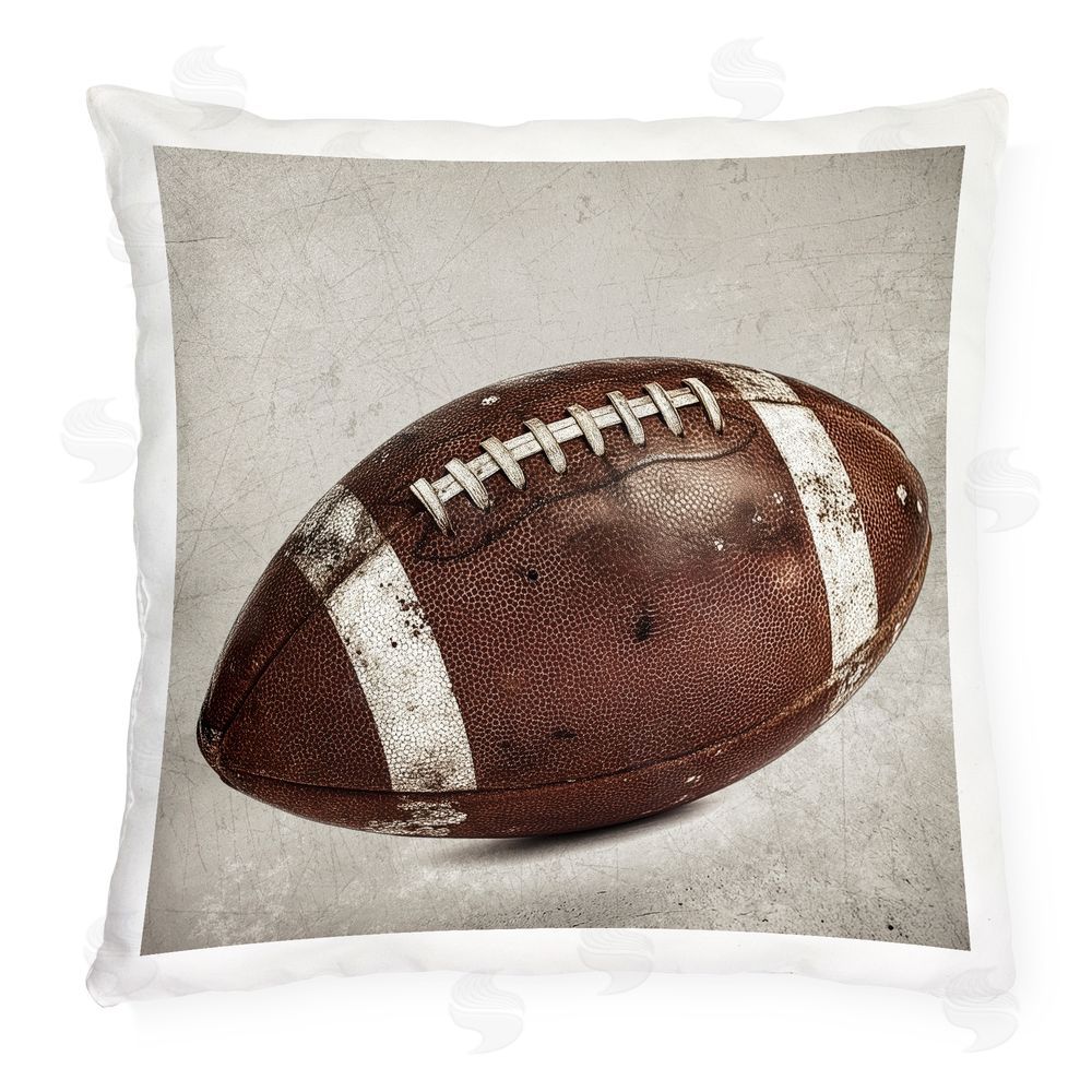 Ziwei Li Vintage Leather Football Outdoor Quick-Dry Polyester Square Throw Pillow