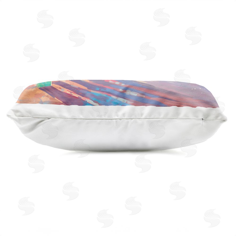Ziwei Li Sunlit Surfboards by Shore Outdoor Quick-Dry Polyester Lumbar Pillow Zipper Detail
