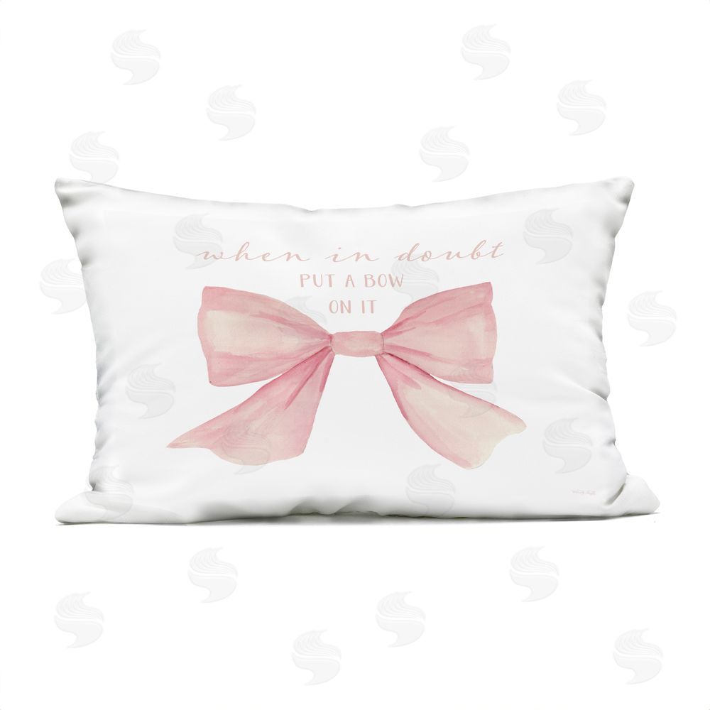 Cindy Jacobs Put A Bow On It Outdoor Quick-Dry Polyester Lumbar Pillow