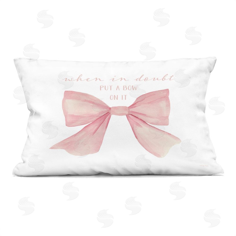 Cindy Jacobs Put A Bow On It Indoor Plush Polyester Lumbar Pillow