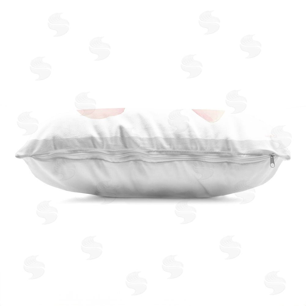 Cindy Jacobs Put A Bow On It Indoor Plush Polyester Lumbar Pillow Zipper Detail