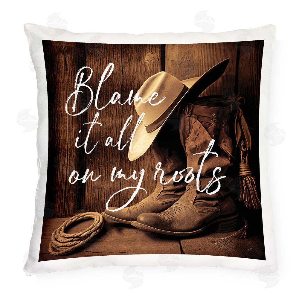 Lux + Me Designs Blame It On My Roots Outdoor Quick-Dry Polyester Square Throw Pillow