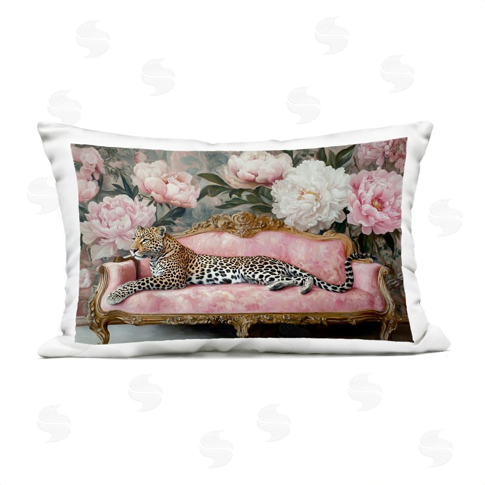 Tina LeCour Where The Leopard Dreams Lumbar Outdoor Quick-Dry Polyester Throw Pillow