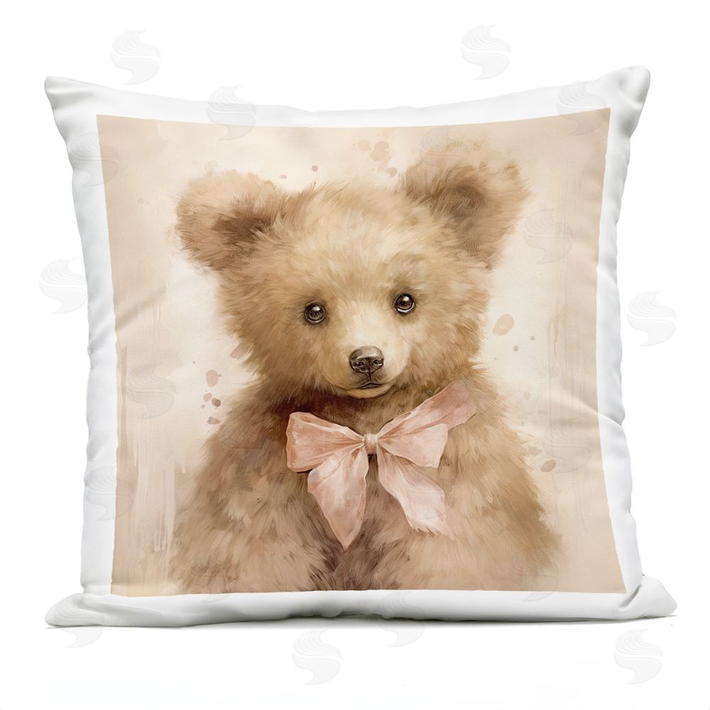 Tina LeCour Little Baby Bear Square Outdoor Quick-Dry Polyester Throw Pillow