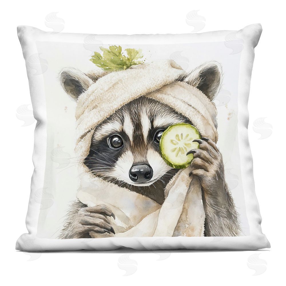 Tina LeCour Time To Depuff Self Care Square Plush Polyester Throw Pillow