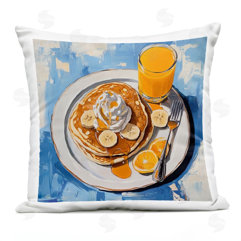 Tina LeCour Banana Bliss Sunshine Square Outdoor Quick-Dry Polyester Throw Pillow