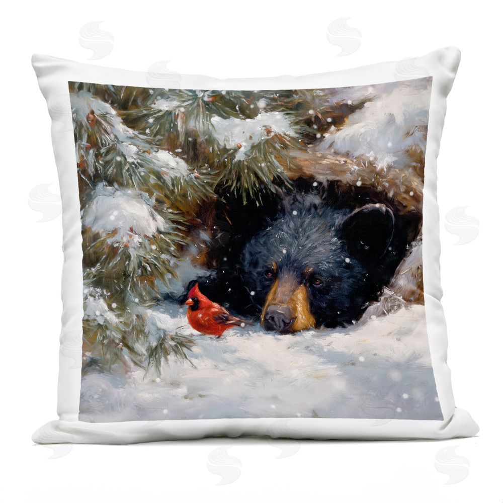 Tina LeCour Warm Watch From The Den Square Outdoor Quick-Dry Polyester Throw Pillow