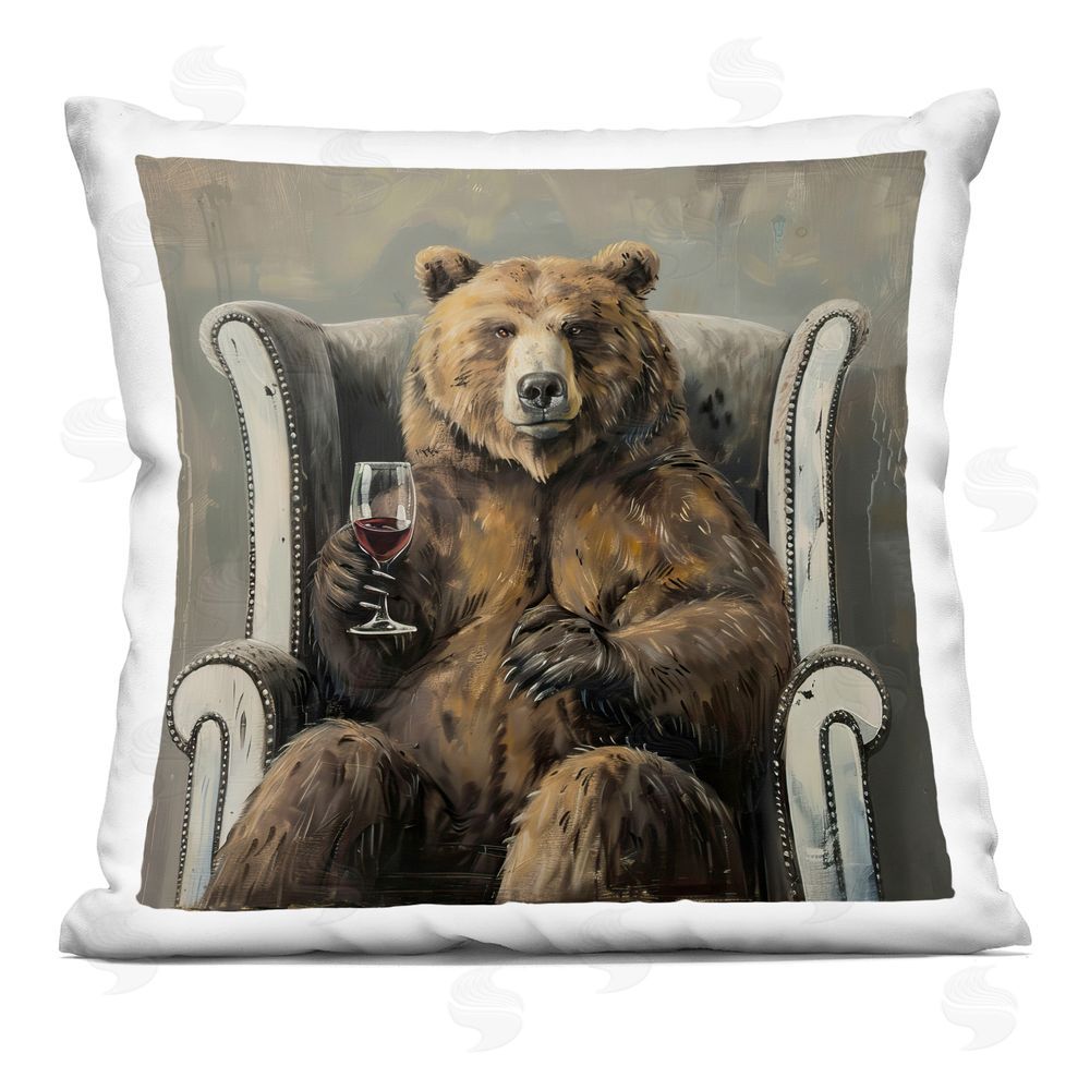 Tina LeCour It Was A Rough Day Square Plush Polyester Throw Pillow