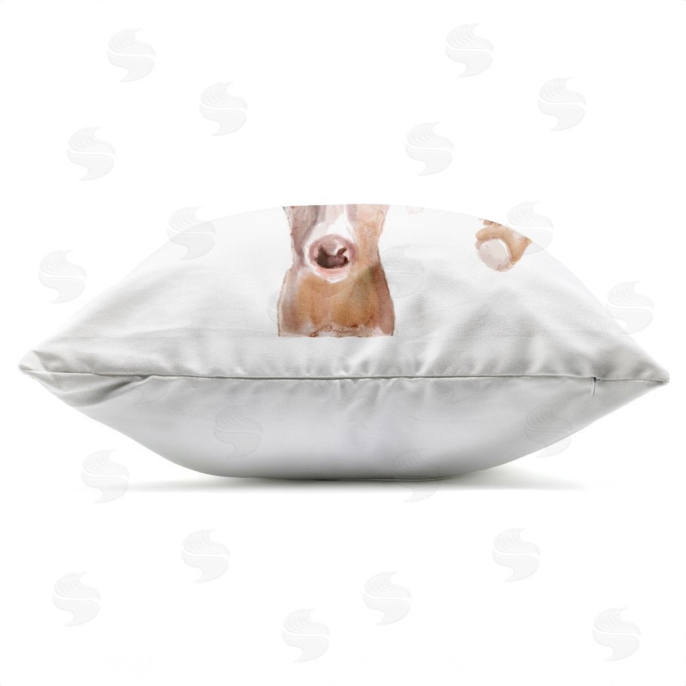 Ali Lynne Baby Girl Deer Antlers Outdoor Quick-Dry Polyester Square Throw Pillow Zipper Detail