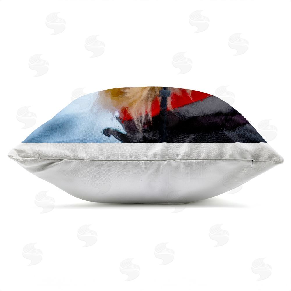 Sean Parnell Ski Goggles Dog Outdoor Quick-Dry Polyester Square Throw Pillow Zipper Detail