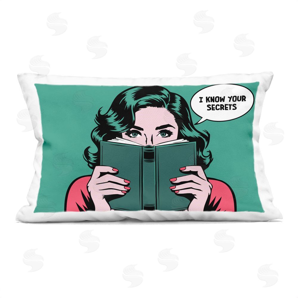 Andreas Magnusson Know Your Secrets Indoor Plush Polyester Lumbar Pillow