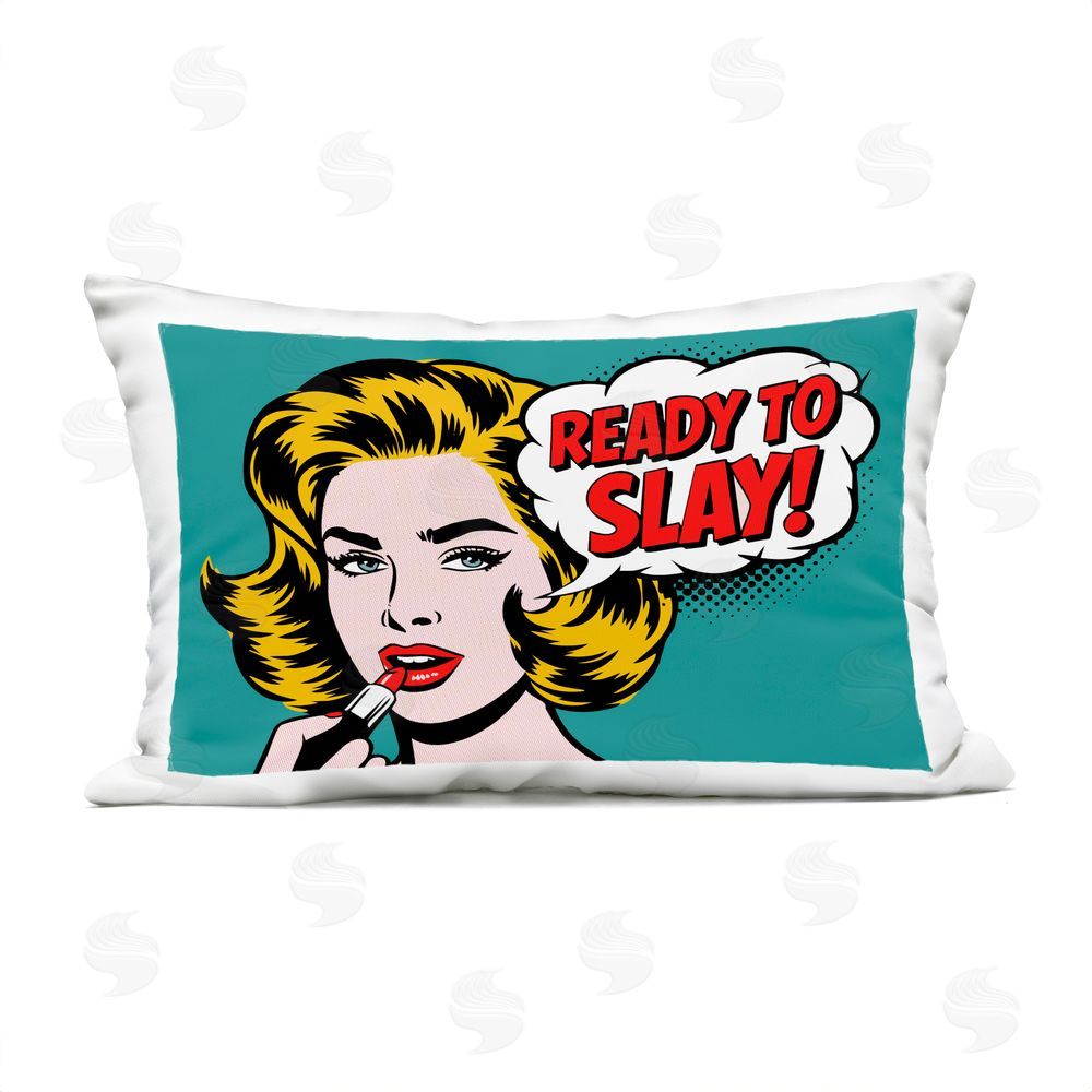 Andreas Magnusson Ready To Slay Lipstick Outdoor Quick-Dry Polyester Lumbar Pillow