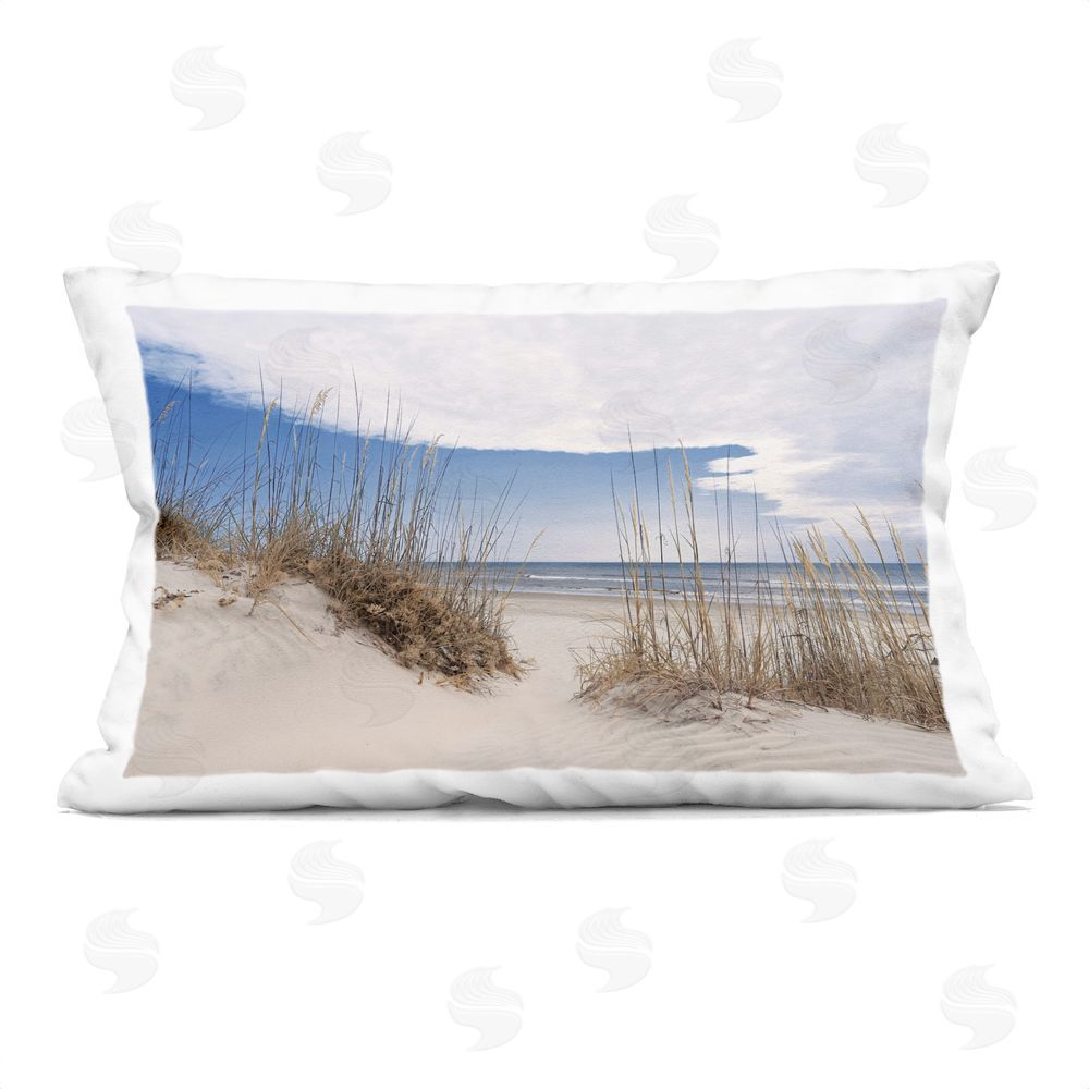 Natalie Carpentieri Sea Oats Along Sandy Dunes Indoor Plush Polyester Lumbar Pillow
