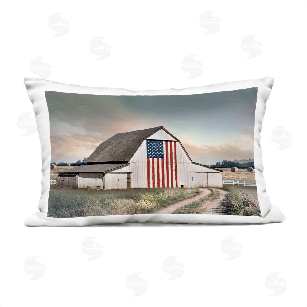 CAD Designs Land That I Love Barn Outdoor Quick-Dry Polyester Lumbar Pillow