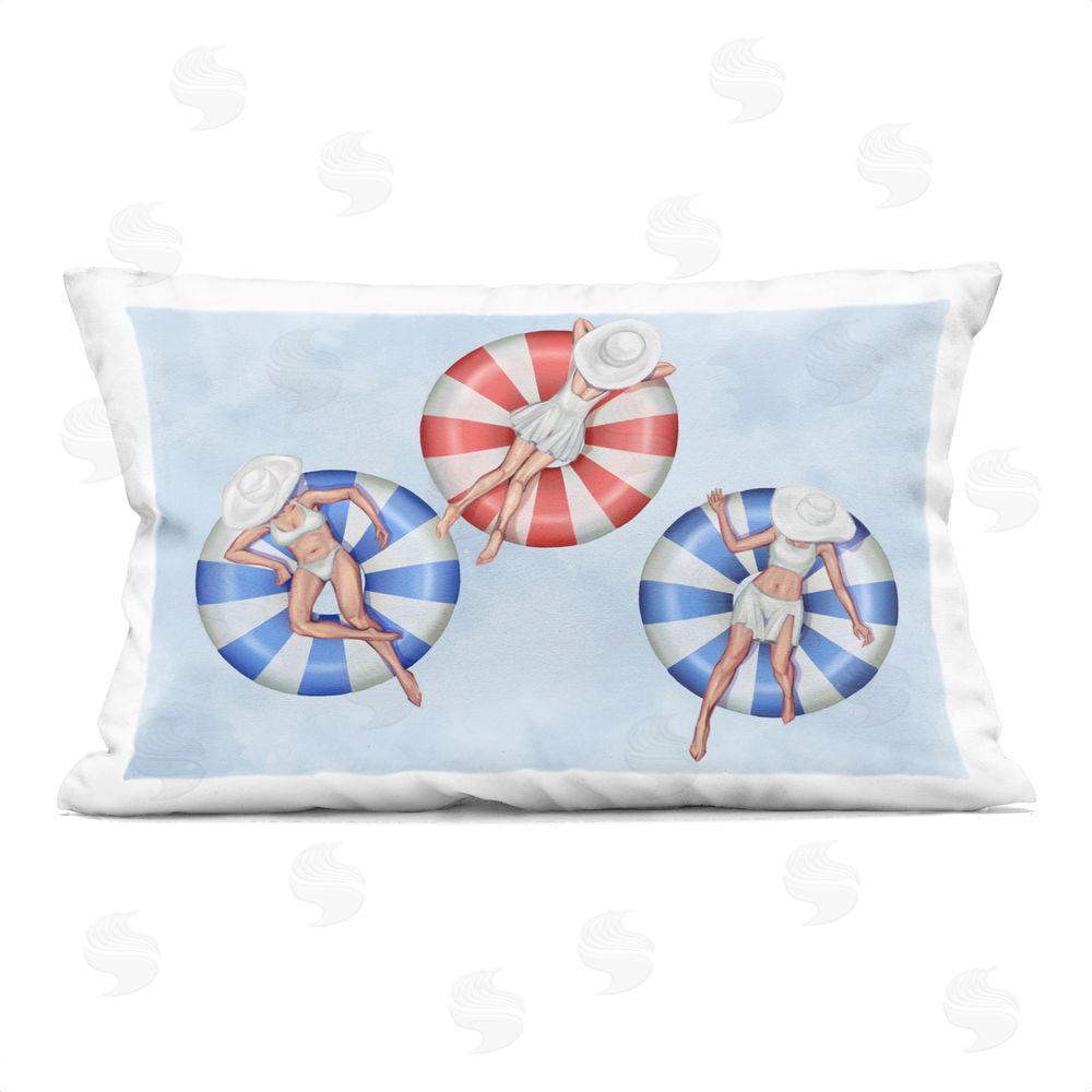 Ziwei Li Summer Sunbathing Trio Indoor Plush Polyester Lumbar Pillow