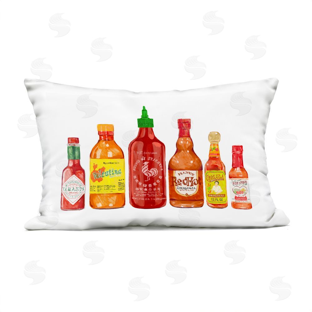Ziwei Li Hot Sauce Bottle Collection Outdoor Quick-Dry Polyester Lumbar Pillow