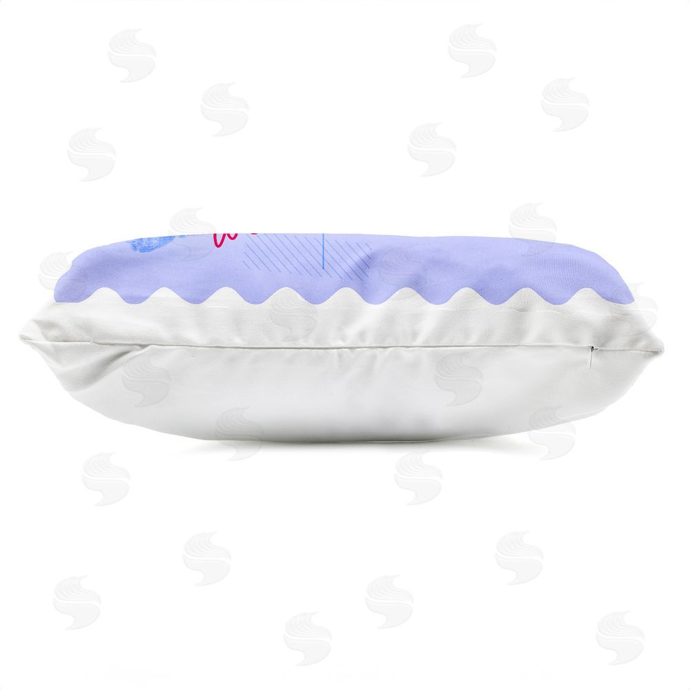 Ziwei Li Wish You Were Here Postcard Outdoor Quick-Dry Polyester Lumbar Pillow Zipper Detail