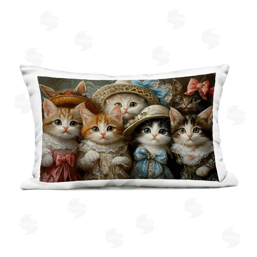The Wands Want Fashionable Vintage Cats Outdoor Quick-Dry Polyester Lumbar Pillow